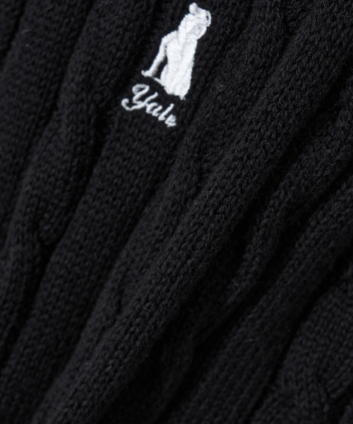 YALE（イェール）の「ケーブルニットフードジップアップ_ブラック（ニット/セーター・レディース・その他・SMALL/MEDIUM/LARGE/X-LARGE）」の7枚目の写真