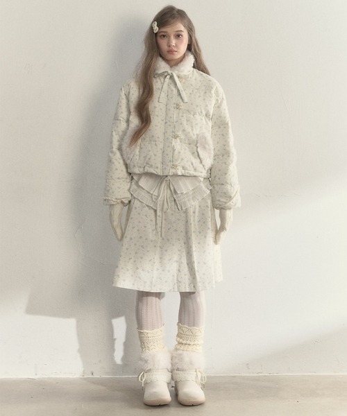 花柄 コーデュロイダウンジャケット SP25a036【SunsetPark】【2025AW