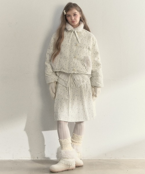 花柄 コーデュロイダウンジャケット SP25a036【SunsetPark】【2025AW