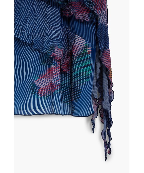Desigual（デシグアル）の「ピクセル化されたフリルドレス（ワンピース・レディース・ブルー・M/S/XL/L/XS）」の2枚目の写真