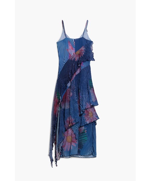 Desigual（デシグアル）の「ピクセル化されたフリルドレス（ワンピース・レディース・ブルー・M/S/XL/L/XS）」の3枚目の写真