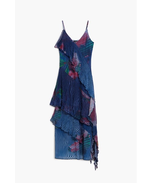 Desigual（デシグアル）の「ピクセル化されたフリルドレス（ワンピース・レディース・ブルー・M/S/XL/L/XS）」の4枚目の写真