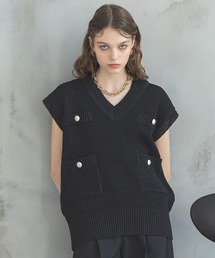 EUCLAID（エウクレイド）の「【雑誌掲載】ペーパーモールニットベスト（ベスト）」