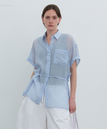 POSZER（ポーザー）の「Two Way Tencel Wrap Shirt (Sky)（シャツ/ブラウス）」