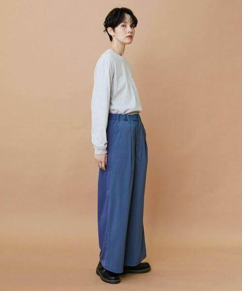 FRAPBOIS（フラボア）の「トーンギャバ パンツ（その他パンツ・レディース・ブラック/ネイビー・1/2）」の12枚目の写真