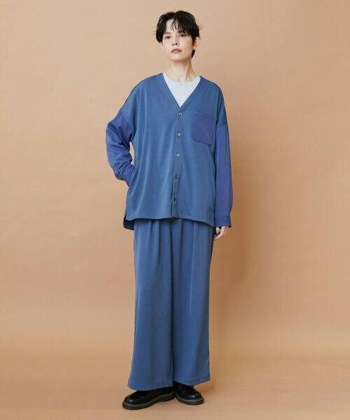 FRAPBOIS（フラボア）の「トーンギャバ パンツ（その他パンツ・レディース・ブラック/ネイビー・1/2）」の13枚目の写真