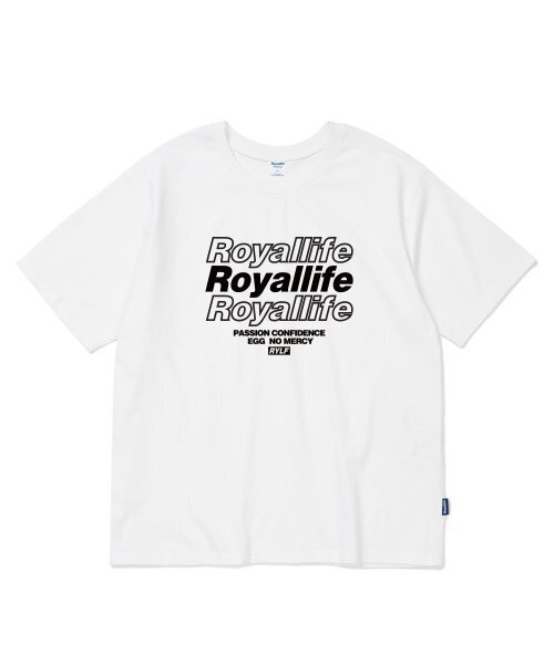 ROYALLIFE(ロイヤルライフ)の「マルチロゴオーバーフィット半袖(RL229 MULTI LOGO TEE) WHITE(Tシャツ/カットソー・レディース・その他・LARGE/MEDIUM/SMALL/X-LARGE)」の2枚目の写真