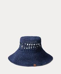 LAUREN RALPH LAUREN（ローレン ラルフ ローレン）の「オープンワークド クロシェイド ストロー サン ハット（ハット）」