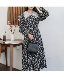 BBAEBBAE（ペッペ）の「Lace collar flower long one-piece dress（ワンピース）」