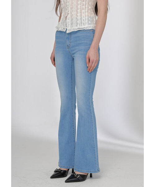 BUTTON UP(ボタンアップ)の「シグネチャーウォッシュドロングブーツカットデニムパンツ(ディープブルー)(デニムパンツ・レディース・その他・SMALL/MEDIUM/LARGE)」の3枚目の写真