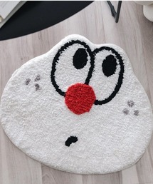 pyornim（ピョルニム）の「【26年春夏新作】おとぼけフェイス ミニマット バス 玄関 50×100cm（ラグ/マット）」