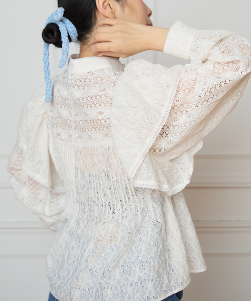 IENA LA BOUCLE(イエナラブークル)の「IENA LA BOUCLE レースオンレースブラウス(シャツ/ブラウス・レディース・ホワイト・FREE)」の6枚目の写真