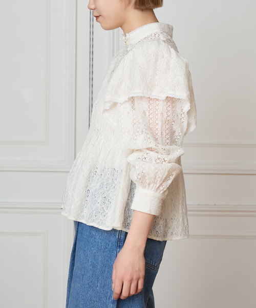 IENA LA BOUCLE(イエナラブークル)の「IENA LA BOUCLE レースオンレースブラウス(シャツ/ブラウス・レディース・ホワイト・FREE)」の12枚目の写真