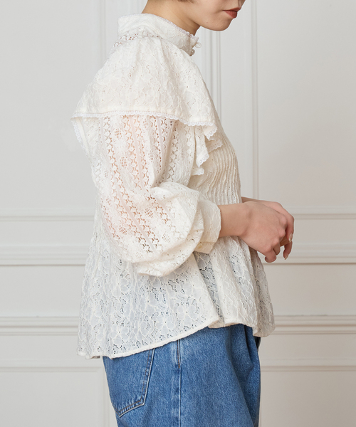 IENA LA BOUCLE(イエナラブークル)の「IENA LA BOUCLE レースオンレースブラウス(シャツ/ブラウス・レディース・ホワイト・FREE)」の14枚目の写真