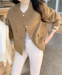 Aelina（エリナ）の「ノーカラーショートメルトンコート（ノーカラーコート）」