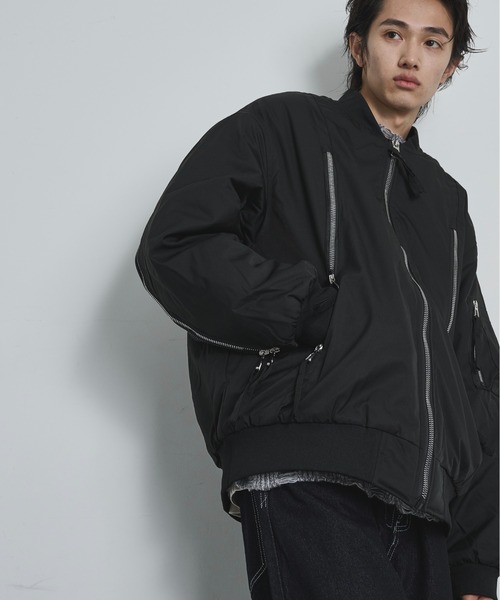 セール】Extended-Zip Puffer MA-1 Jacket / ジップアクセントパフMA-1