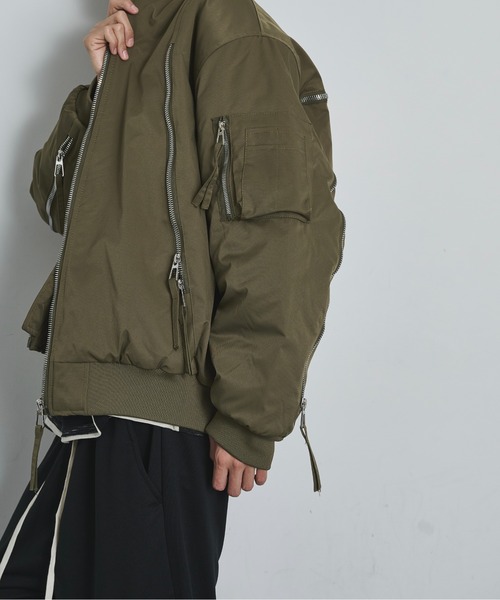 セール】Extended-Zip Puffer MA-1 Jacket / ジップアクセントパフMA-1