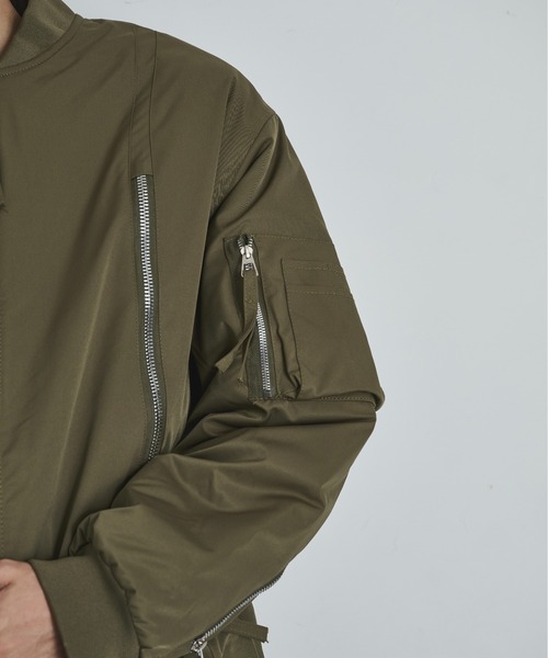セール】Extended-Zip Puffer MA-1 Jacket / ジップアクセントパフMA-1