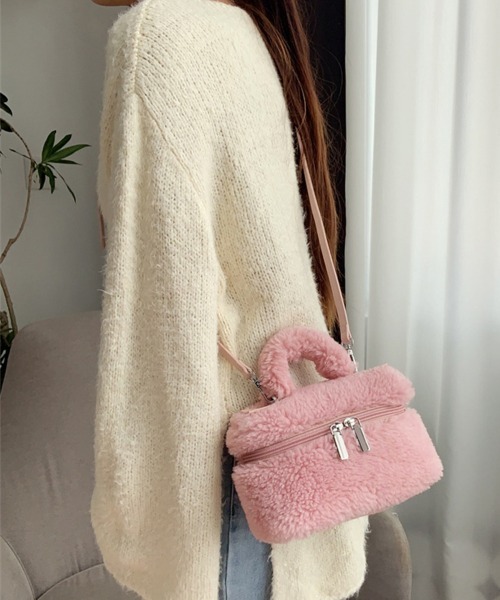 Miniministore（ミニミニストア）の「ボアショルダーバッグ もこもこミニバッグ（ショルダーバッグ・レディース・ベビーピンク/オフホワイト/ブラウン/チェリーピンク/ベージュ・FREE）」の13枚目の写真