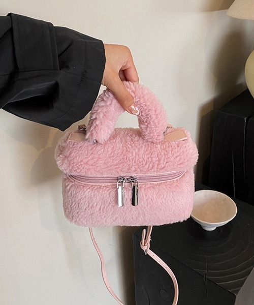 Miniministore（ミニミニストア）の「ボアショルダーバッグ もこもこミニバッグ（ショルダーバッグ・レディース・ベビーピンク/オフホワイト/ブラウン/チェリーピンク/ベージュ・FREE）」の15枚目の写真
