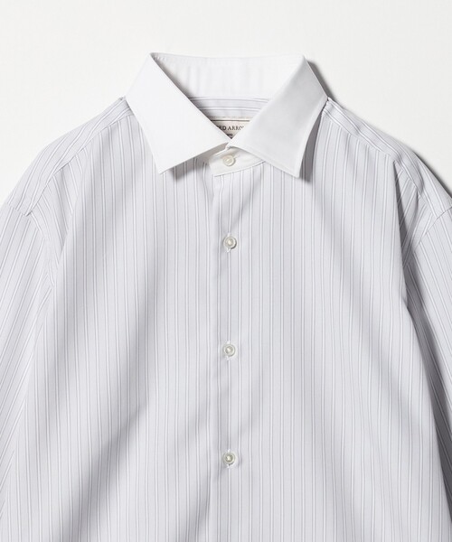 UNITED ARROWS(ユナイテッドアローズ)の「イージーケア AG ダブルストライプ セミワイドカラー クレリックシャツ ー抗菌防臭ー(シャツ/ブラウス・メンズ・ライトグレー・41cm/39cm/38cm/40cm)」の15枚目の写真