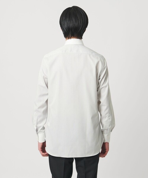 UNITED ARROWS(ユナイテッドアローズ)の「イージーケア AG ダブルストライプ セミワイドカラー クレリックシャツ ー抗菌防臭ー(シャツ/ブラウス・メンズ・ライトグレー・41cm/39cm/38cm/40cm)」の6枚目の写真