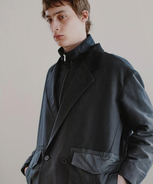 roarguns(ロアーガンズ)の「N/C CLOTH PEACH SKIN COAT(チェスターコート・メンズ・ブラック/ベージュ・2/3)」の3枚目の写真