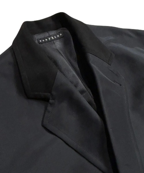 roarguns(ロアーガンズ)の「N/C CLOTH PEACH SKIN COAT(チェスターコート・メンズ・ブラック/ベージュ・2/3)」の4枚目の写真