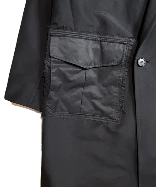 roarguns(ロアーガンズ)の「N/C CLOTH PEACH SKIN COAT(チェスターコート・メンズ・ブラック/ベージュ・2/3)」の5枚目の写真