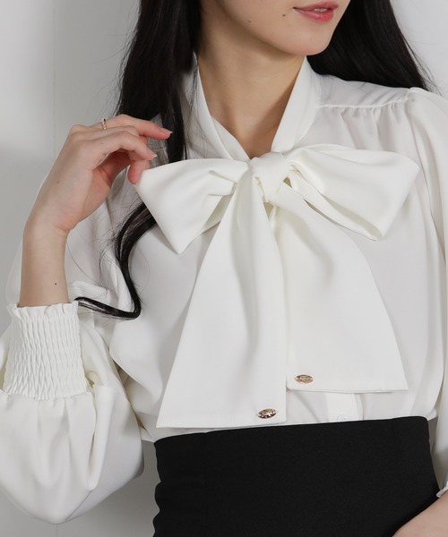 セール】ゴールドプレート ボウタイリボン ブラウス（シャツ/ブラウス