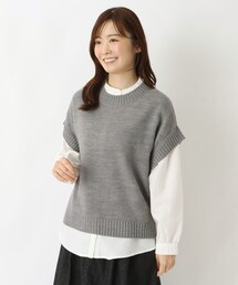 one'sterrace（ワンズテラス）の「アクリルニット ブラウス アンサンブル（アンサンブル）」