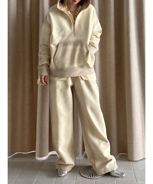 ELCHELE（エルチェレ）の「BLEACH DYE HALF ZIP HOODIE（スウェット・レディース・グレー/ブラック/ベージュ・36/38）」の16枚目の写真