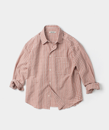 INDUST（インダスト）の「ラストチェックシャツ_コーラルレッド（シャツ/ブラウス）」