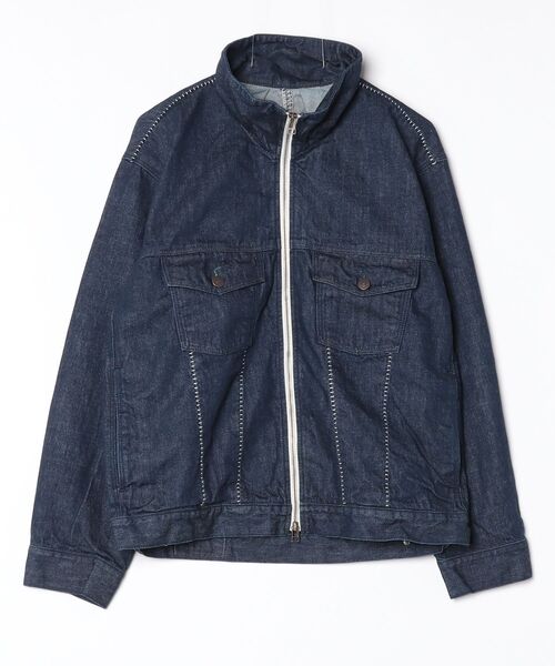 my beautiful landlet（マイビューティフルランドレット）の「【my beautiful landlet】12.5oz DENIM ZIP JACKET - One Wash（デニムジャケット・メンズ・ブルー/ブラック・0/1）」の15枚目の写真
