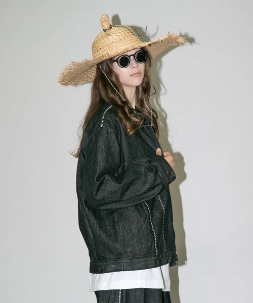 my beautiful landlet（マイビューティフルランドレット）の「【my beautiful landlet】12.5oz DENIM ZIP JACKET - One Wash（デニムジャケット・メンズ・ブルー/ブラック・0/1）」の5枚目の写真