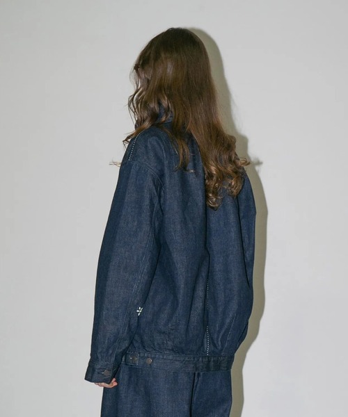 my beautiful landlet（マイビューティフルランドレット）の「【my beautiful landlet】12.5oz DENIM ZIP JACKET - One Wash（デニムジャケット・メンズ・ブルー/ブラック・0/1）」の10枚目の写真