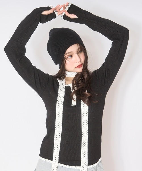 choker henry rib tops / チョーカーヘンリーリブトップス（Tシャツ