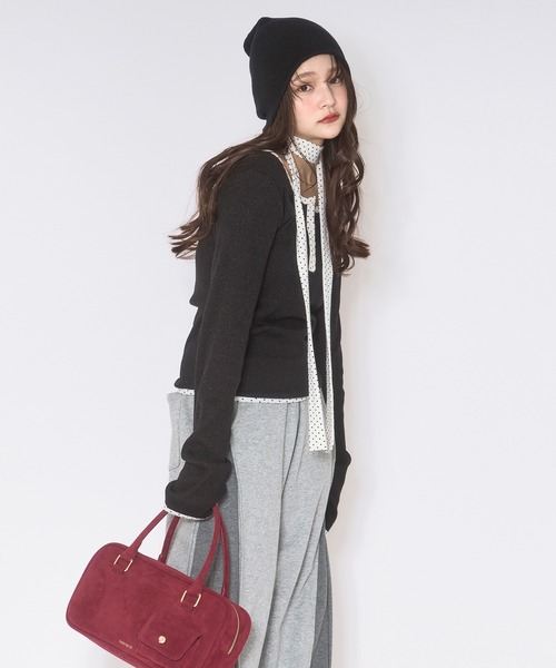 loin nuit（ロワンニュイ）の「choker henry rib tops / チョーカーヘンリーリブトップス（Tシャツ/カットソー・レディース・ライトブルー/アイボリー/ブラック・FREE）」の7枚目の写真