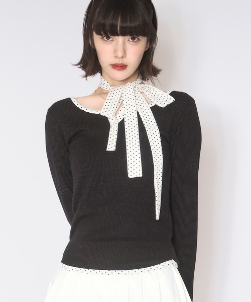 loin nuit（ロワンニュイ）の「choker henry rib tops / チョーカーヘンリーリブトップス（Tシャツ/カットソー・レディース・ライトブルー/アイボリー/ブラック・FREE）」の19枚目の写真