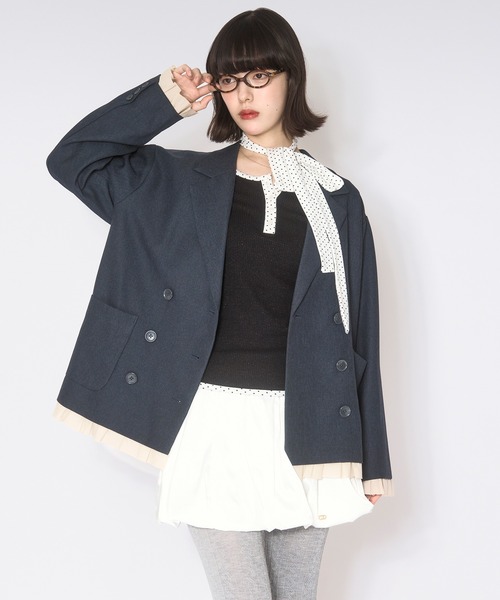 loin nuit（ロワンニュイ）の「choker henry rib tops / チョーカーヘンリーリブトップス（Tシャツ/カットソー・レディース・ライトブルー/アイボリー/ブラック・FREE）」の22枚目の写真