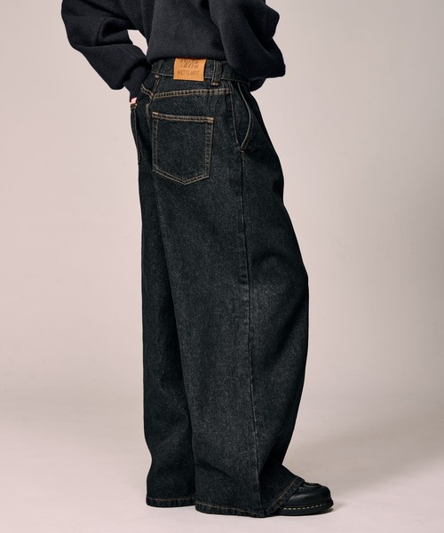 BELTED WIDE DENIM PANTS / ベルテッドワイドデニムパンツ（デニム