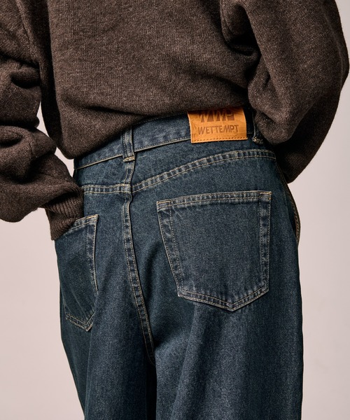 WETTEMPT（ウィテンプト）の「BELTED WIDE DENIM PANTS / ベルテッドワイドデニムパンツ（デニムパンツ・メンズ・ブルー/ダークインディゴブルー/ブラック・MEDIUM/SMALL/LARGE）」の18枚目の写真
