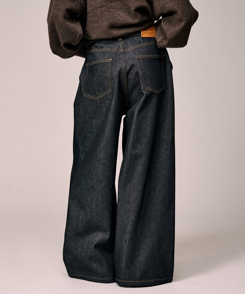 BELTED WIDE DENIM PANTS / ベルテッドワイドデニムパンツ（デニム