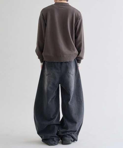 EPNK（イーピーエヌケー）の「Heavy Hi-gauge Knit Shirt / ヘビーハイゲージニットシャツ（ニット/セーター・メンズ・チャコールグレー/グリーン・LARGE/MEDIUM/SMALL）」の11枚目の写真