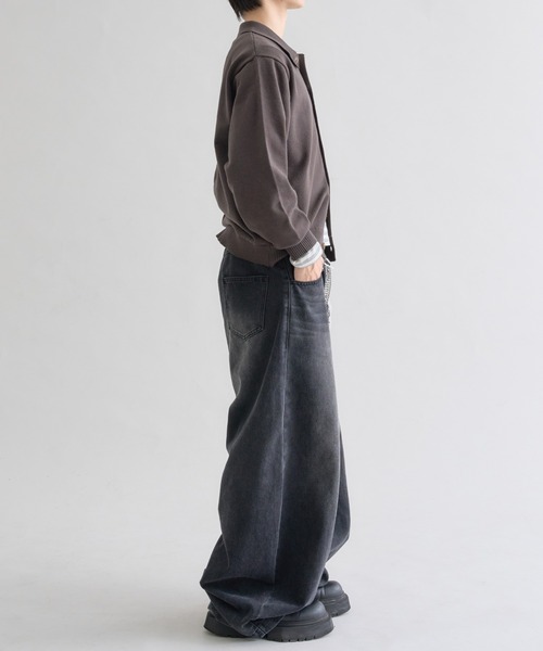 EPNK（イーピーエヌケー）の「Heavy Hi-gauge Knit Shirt / ヘビーハイゲージニットシャツ（ニット/セーター・メンズ・チャコールグレー/グリーン・LARGE/MEDIUM/SMALL）」の12枚目の写真