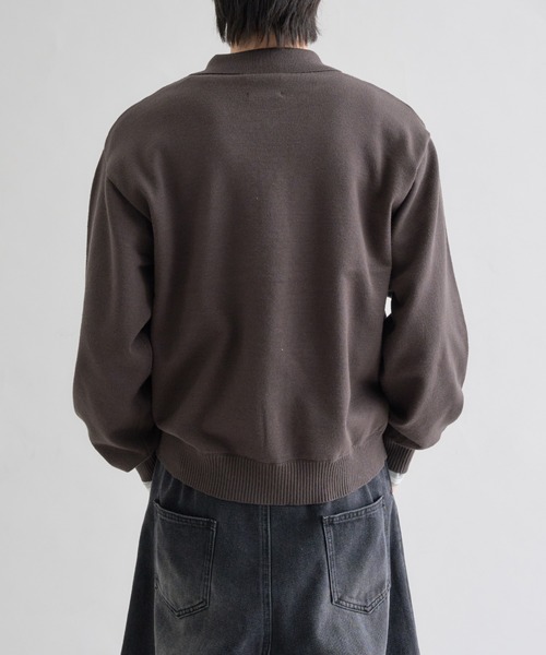EPNK（イーピーエヌケー）の「Heavy Hi-gauge Knit Shirt / ヘビーハイゲージニットシャツ（ニット/セーター・メンズ・チャコールグレー/グリーン・LARGE/MEDIUM/SMALL）」の5枚目の写真
