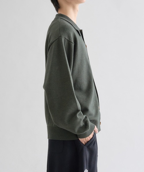 EPNK（イーピーエヌケー）の「Heavy Hi-gauge Knit Shirt / ヘビーハイゲージニットシャツ（ニット/セーター・メンズ・チャコールグレー/グリーン・LARGE/MEDIUM/SMALL）」の19枚目の写真