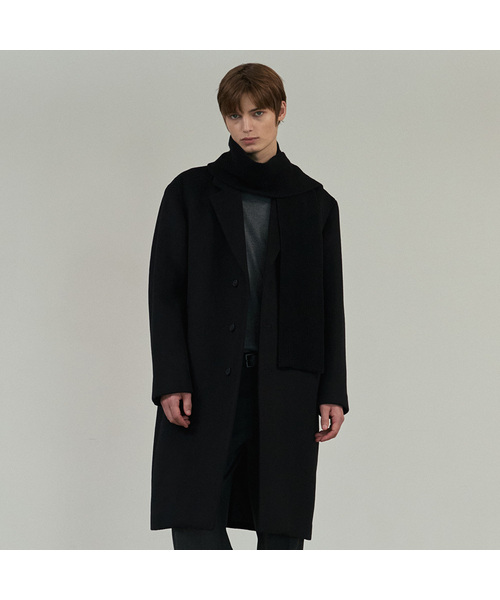 MINDBRIDGE(マインドブリッジ)の「ドゥグッド_カシミヤシングルオーバーサイズコート - 2カラー(チェスターコート・メンズ・ブラック/ダークグレー・95/100/105/110)」の1枚目の写真