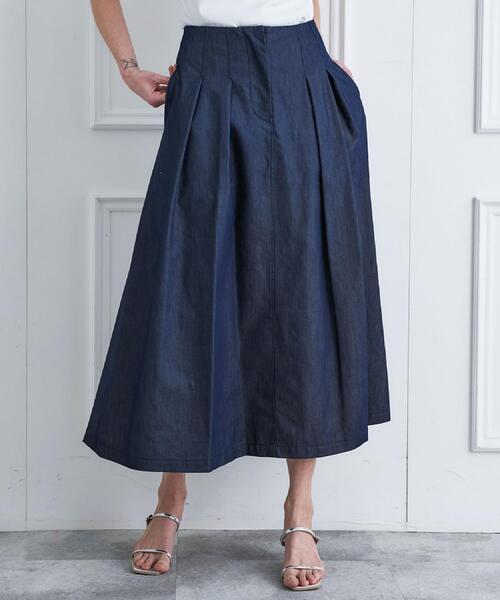 DRESSTERIOR（ドレステリア）の「クールタッチタックデニムスカート（デニムスカート・レディース・ブルー系その他/ネイビー・34/36/38/40）」の13枚目の写真