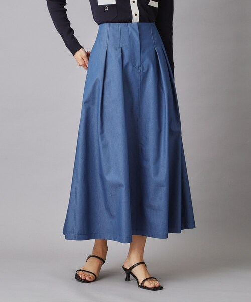 DRESSTERIOR（ドレステリア）の「クールタッチタックデニムスカート（デニムスカート・レディース・ブルー系その他/ネイビー・34/36/38/40）」の14枚目の写真
